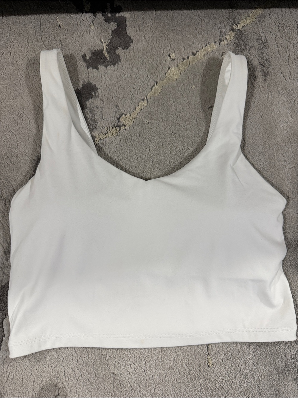 aerie White Scoop Crop Tank